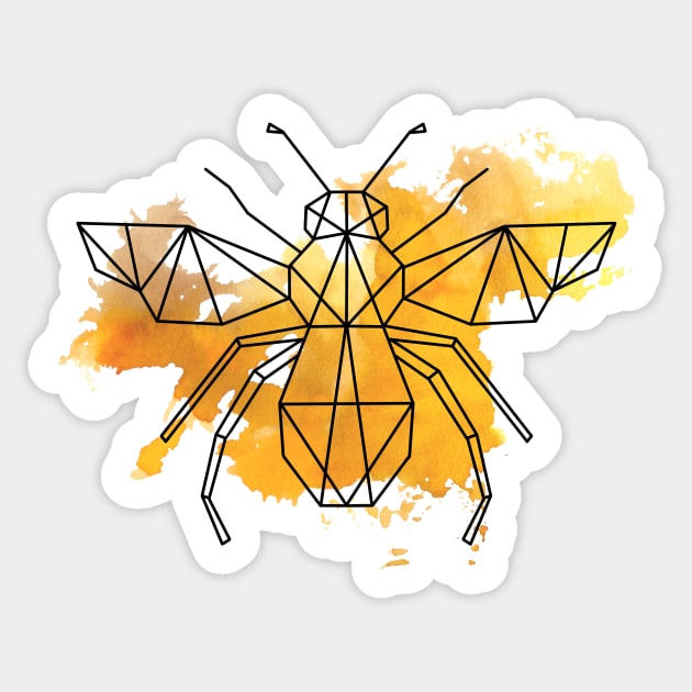 Geometric bee Sticker by RosanneCreates